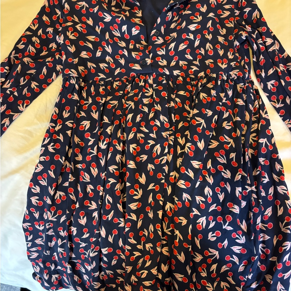 Girls Bonpoint Floral Long Sleeve Dress size 6